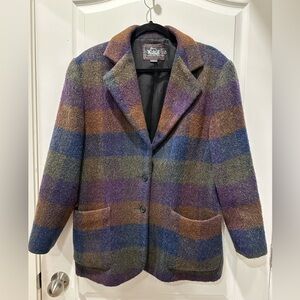 Woolrich Women's Multicolor Plaid Blazer - rainbow checker pattern